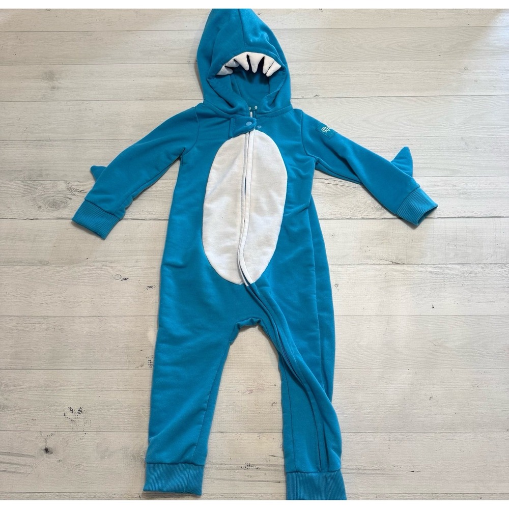 Tipsy Elves blue‎ one piece shark 12 months